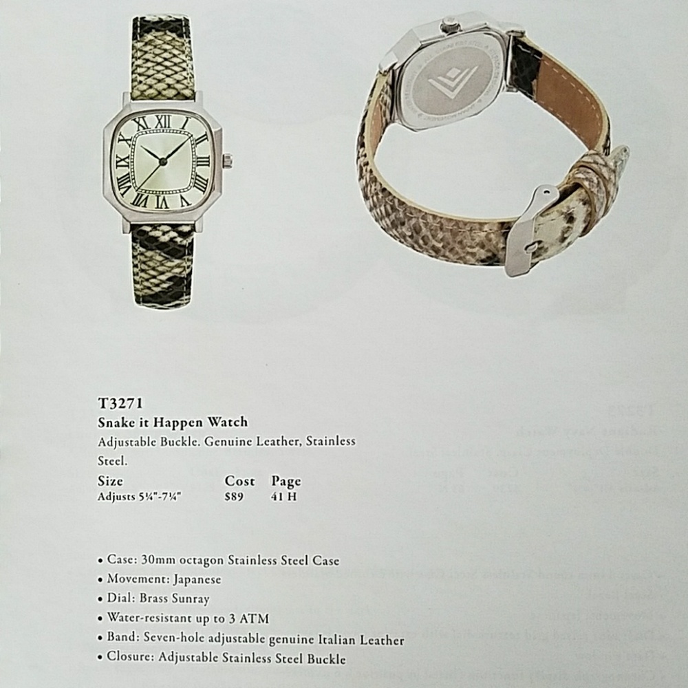 Silpada Designs Stainless Steel & Leather Watch